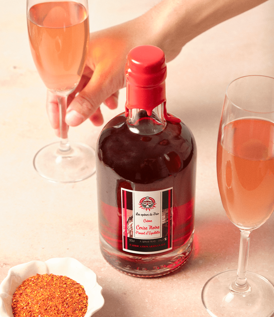 Liqueur de Cerises Noires au Piment d'Espelette