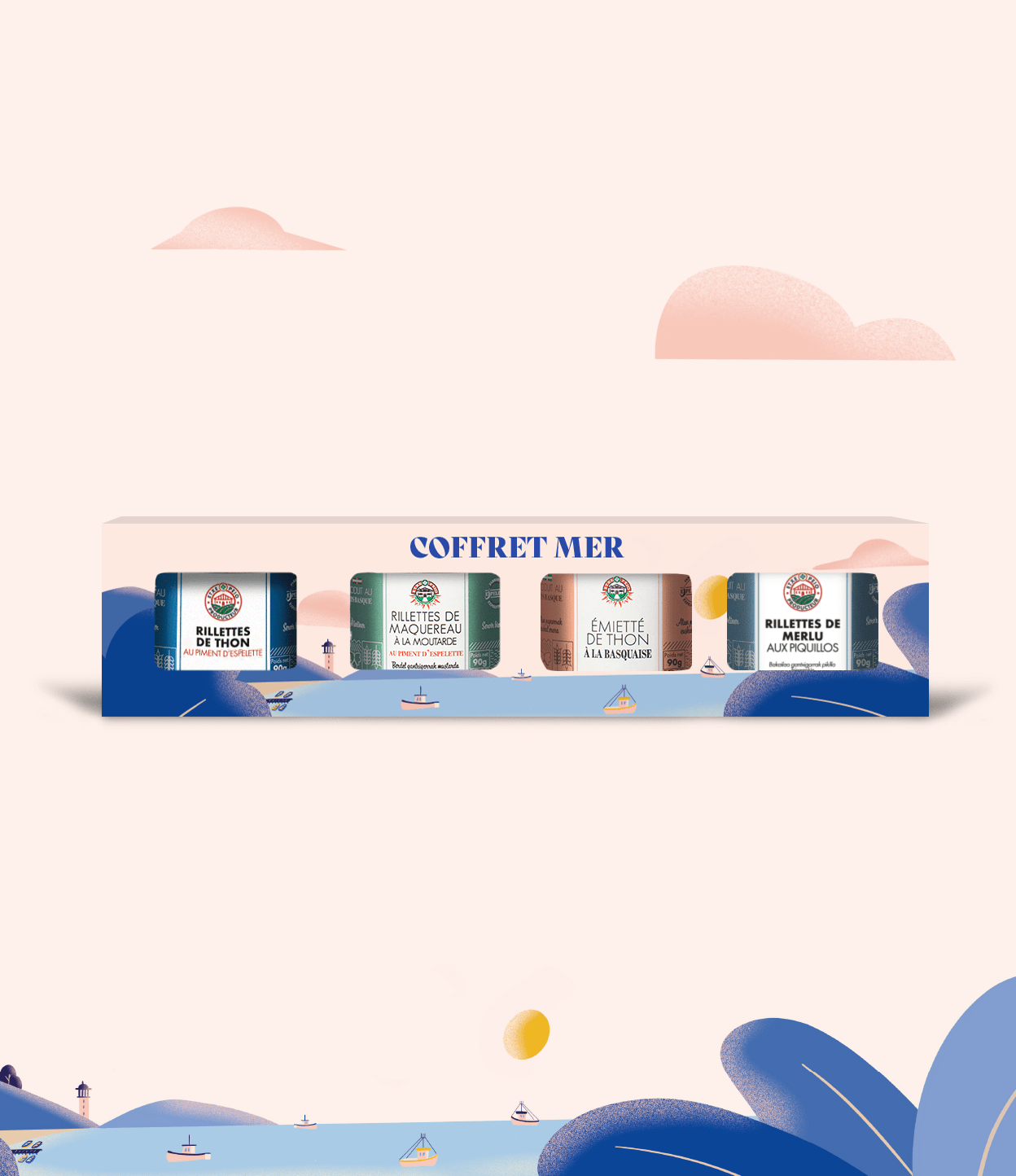 Assortiment de 4 Rillettes - Coffret Mer