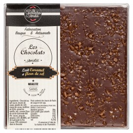 Tablette de Chocolat Au Lait au Caramel & Fleur de Sel 90g