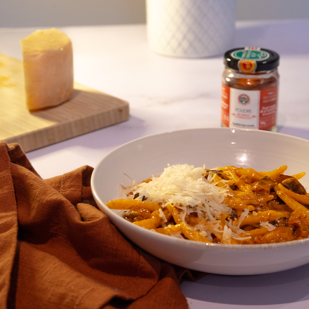 Pâtes au chorizo crémeuses et Ossau-Iraty