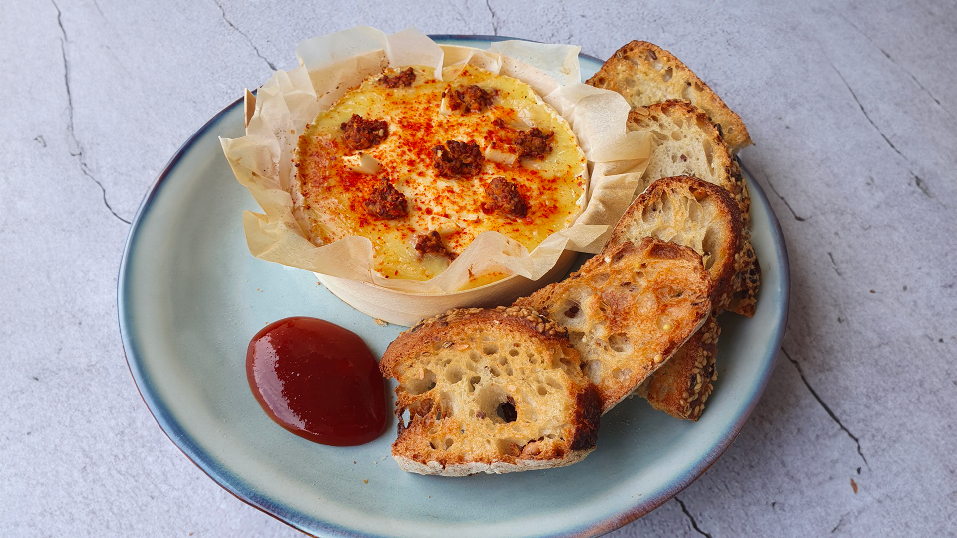Camembert rôti façon Etxe Peio