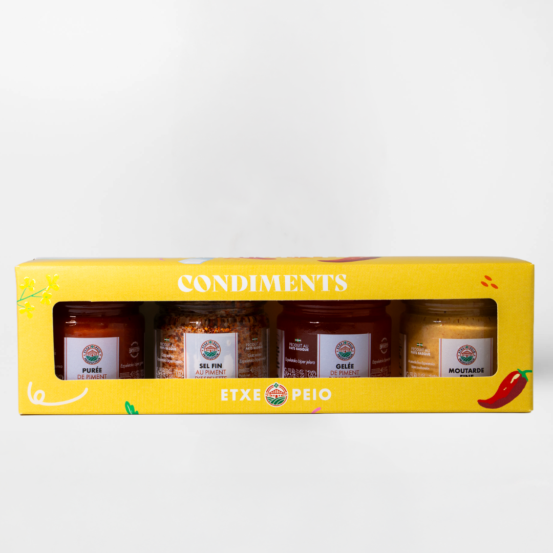 Assortiment de 4 condiments - Coffret