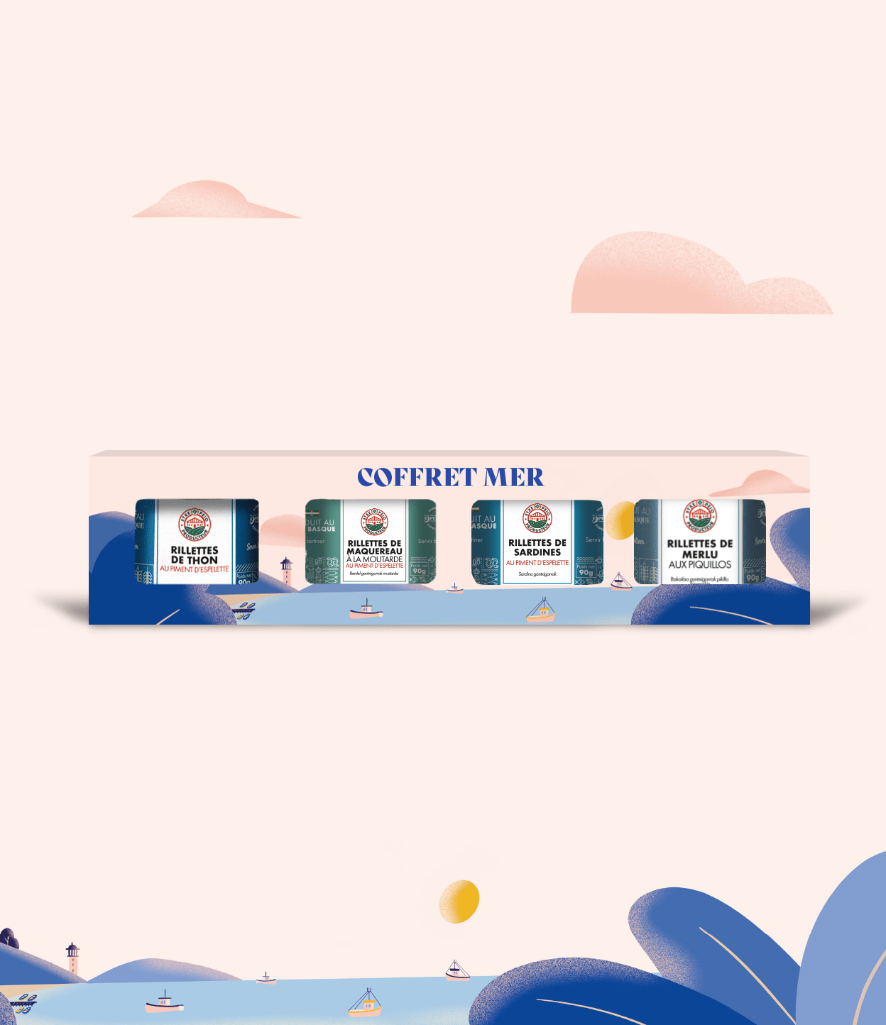 Assortiment de 4 Rillettes - Coffret Mer