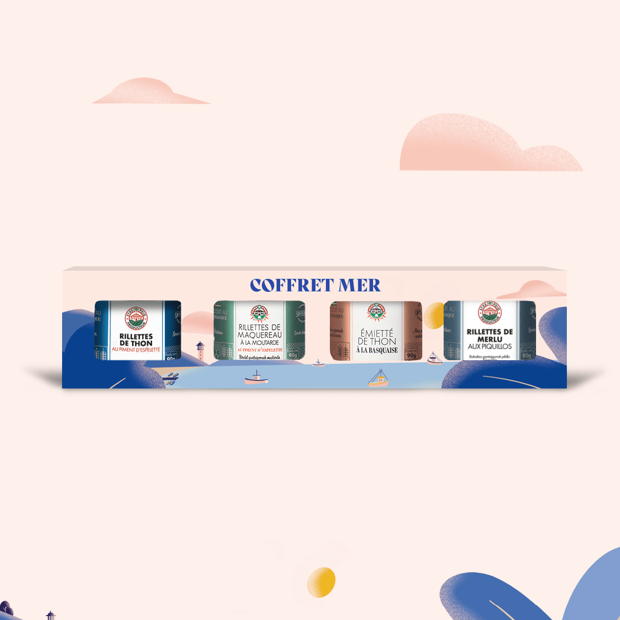 Assortiment de 4 Rillettes - Coffret Mer
