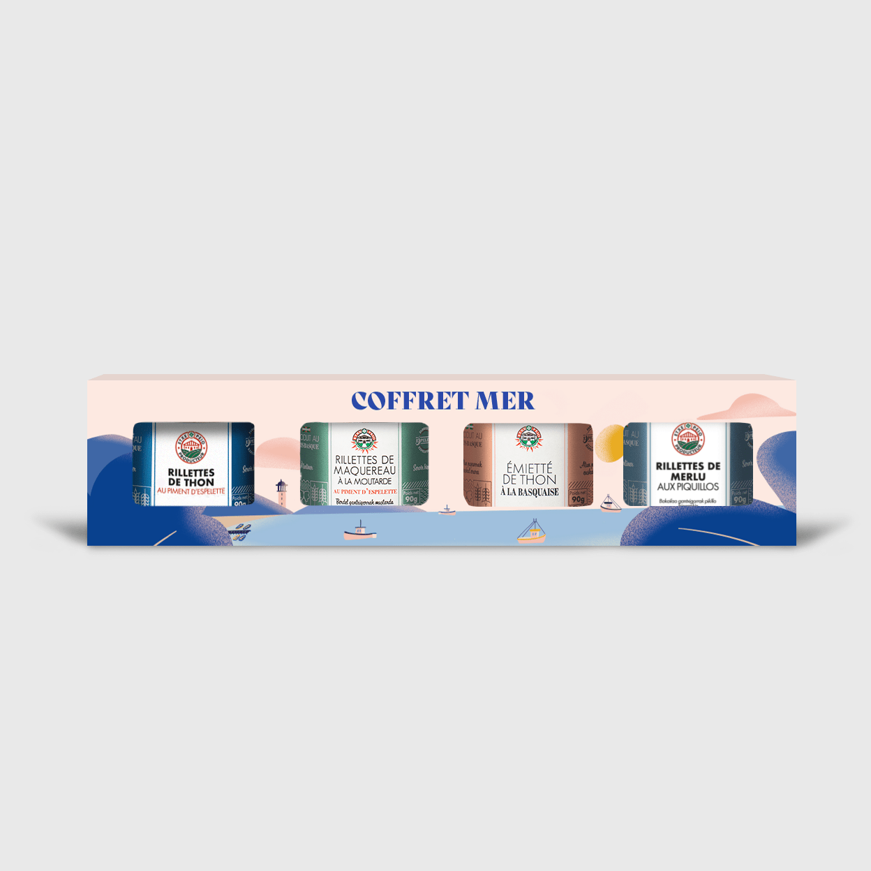 Assortiment de 4 Rillettes - Coffret Mer