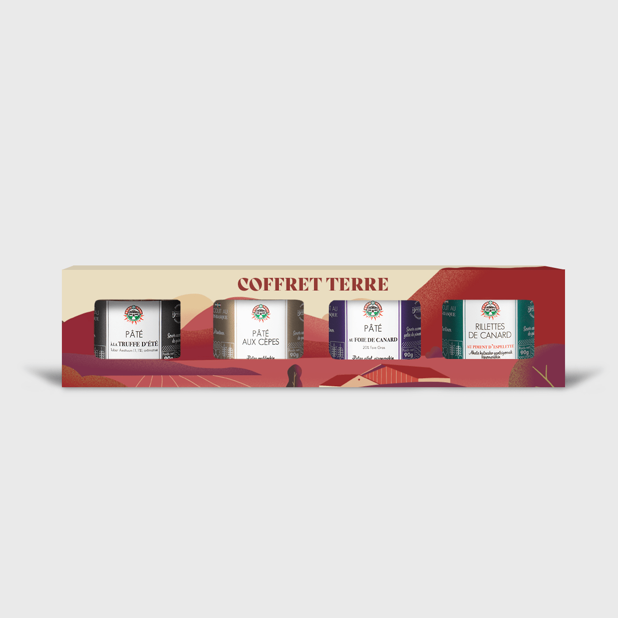 Assortiment de 4 pâtés - Coffret Terre