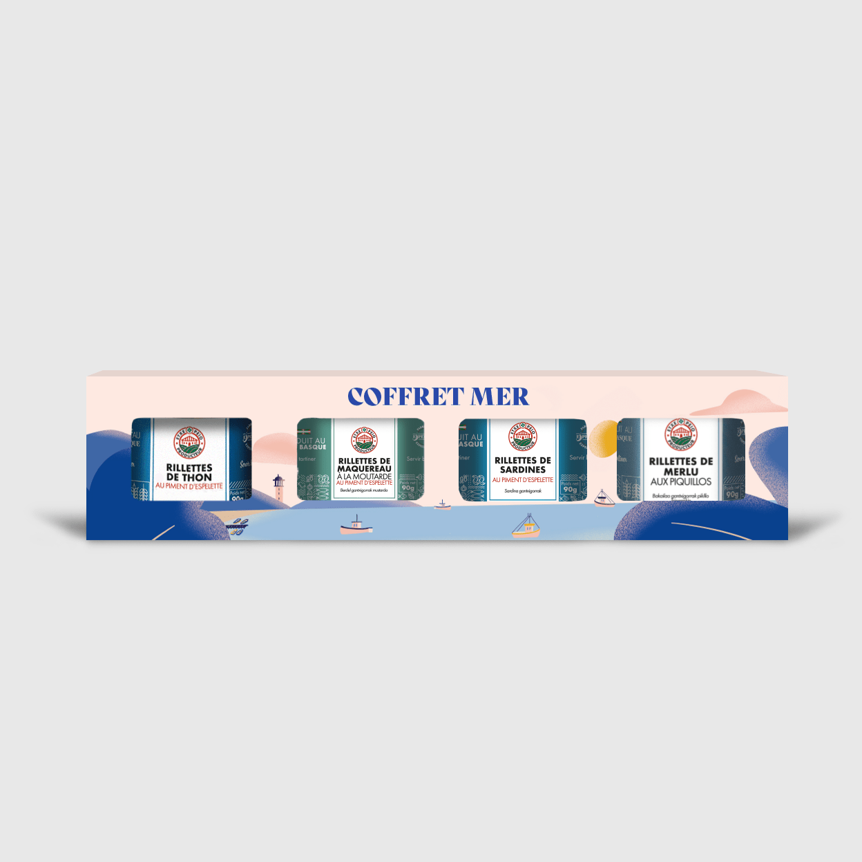 Assortiment de 4 Rillettes - Coffret Mer