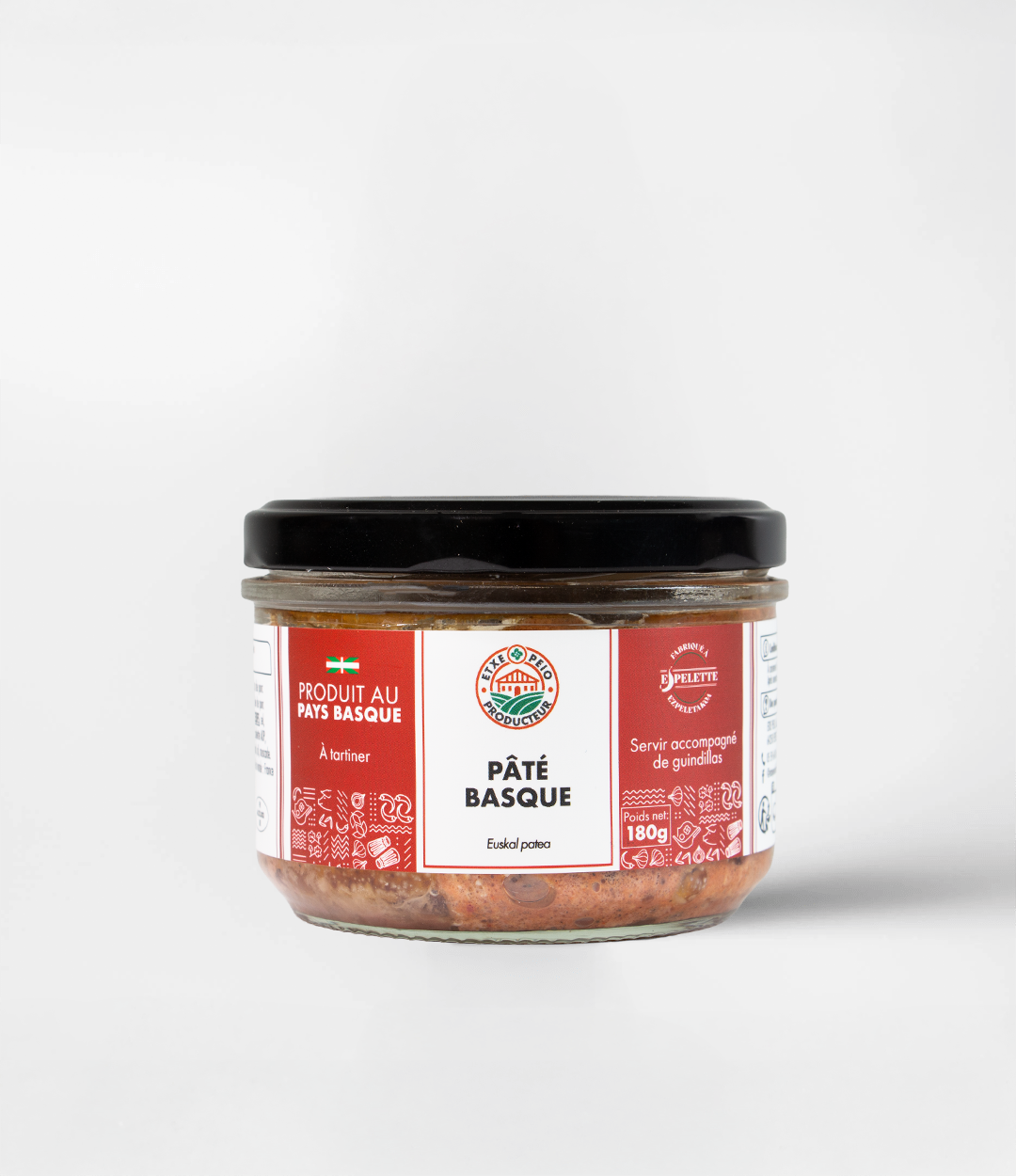 Pâté basque au piment d'Espelette AOP Etxe Peio conserverie Espelette